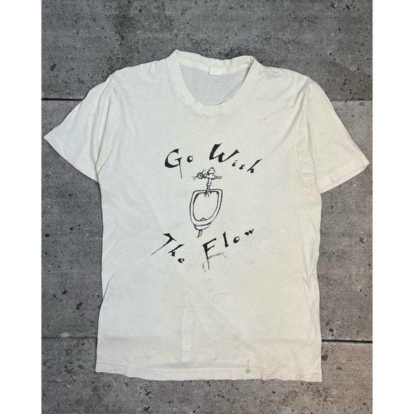 "Go With The Flow" Tee (S/M) - 1980s - Picture 1 of 2
